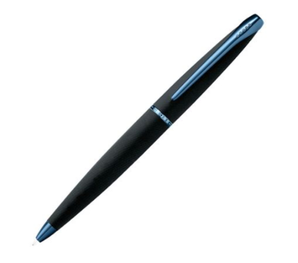Cross ATX Basalt Black w Dark Blue PVD Trim Ballpoint Pen, New in Box