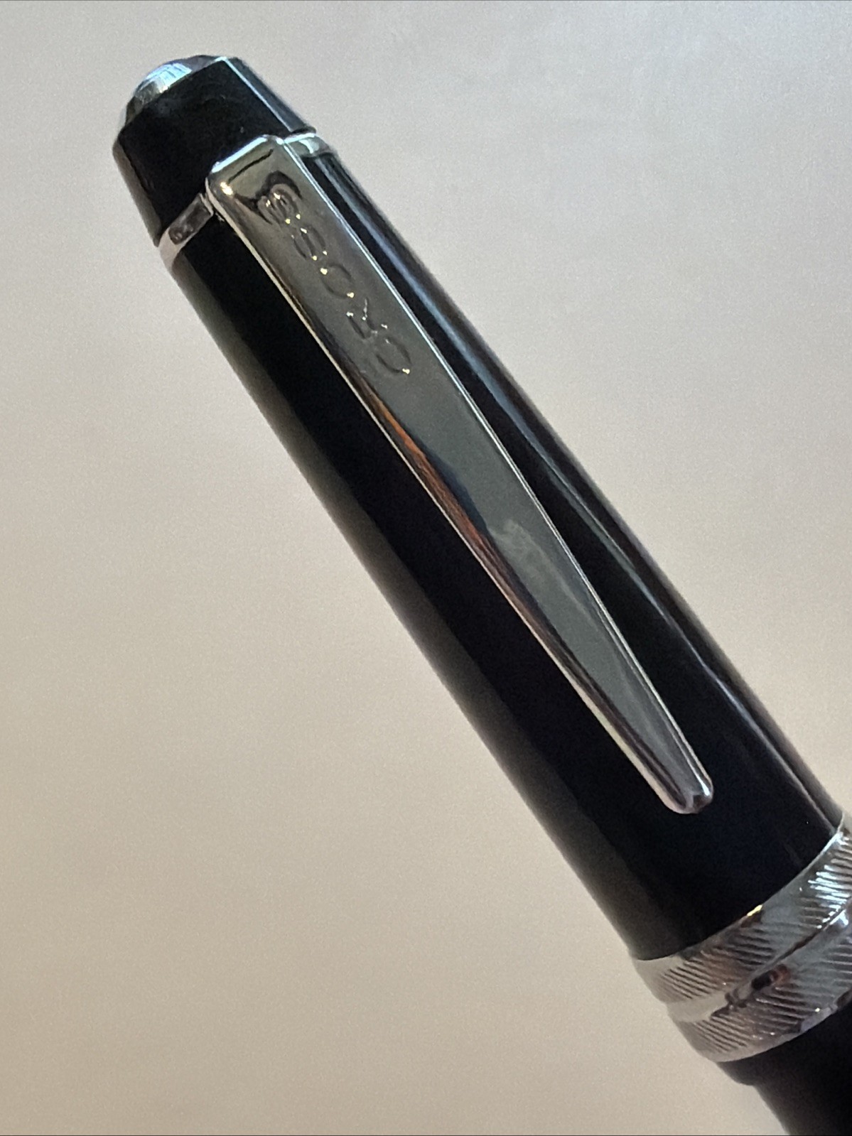 Cross Bailey Light Ballpoint Pen Black And Chrome Ink Pen Student Gift Wide Grip