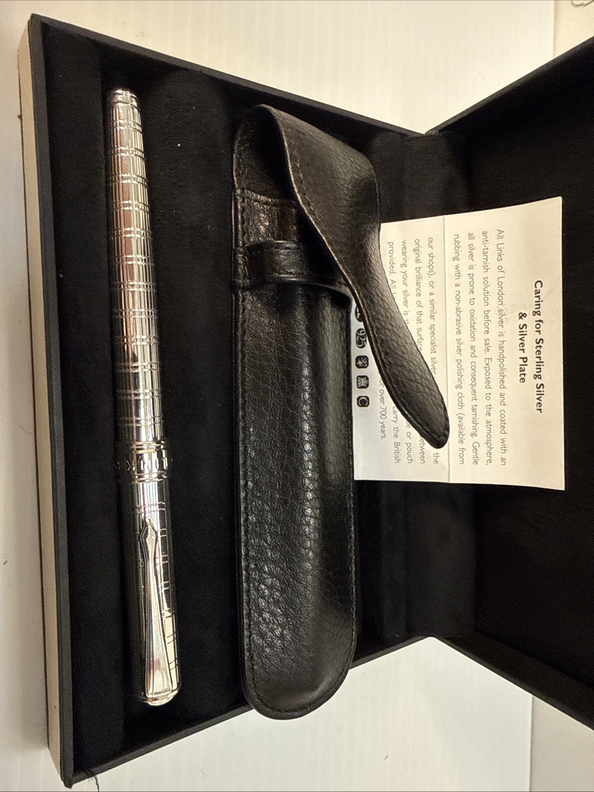 Vintage Links of London Citi Branded Silver Plated 925 Pen Case & Gift Box