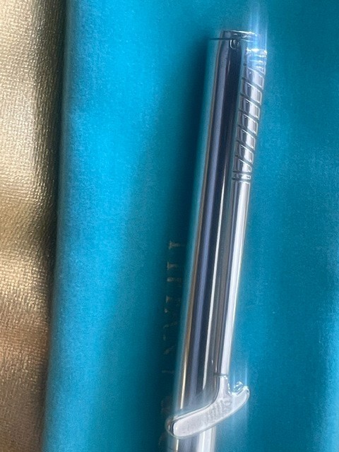 Tiffany&Co Golf Club Pen Sterling Silver Twist Pen with Box and Pouch
