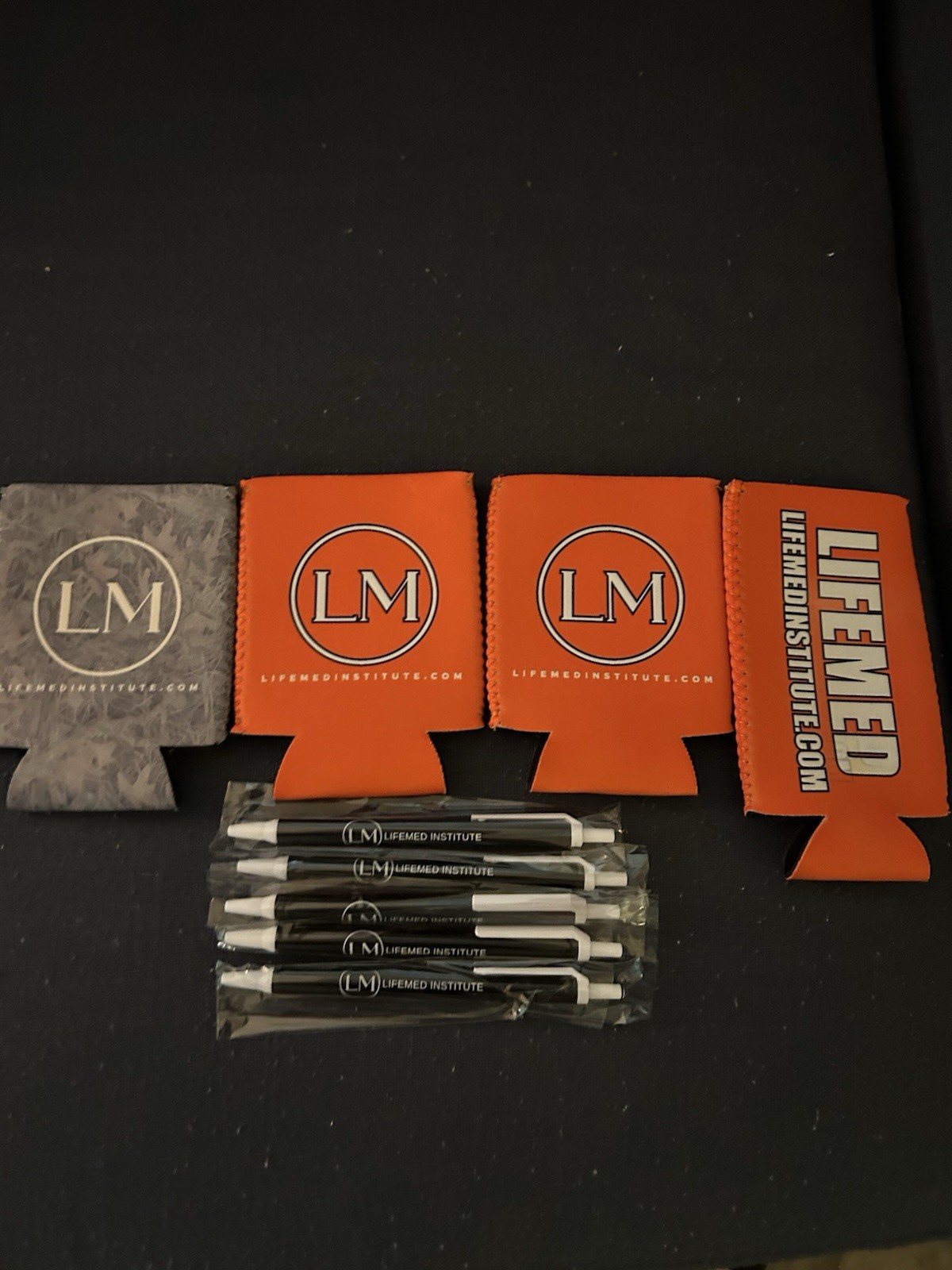 LifeMed Institute Plastic Ballpoint Pens (5 count) And Koozies (4)
