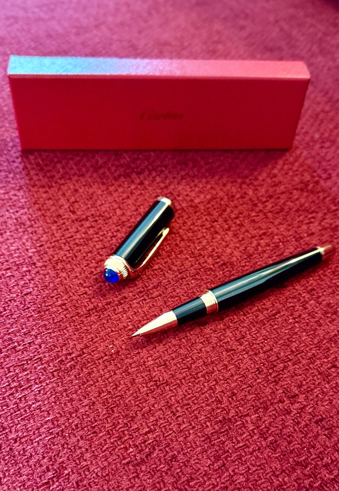 Cartier VIP Ad Gift Yellow Gold Finish Rollerball Pen – New in Box | Refillable