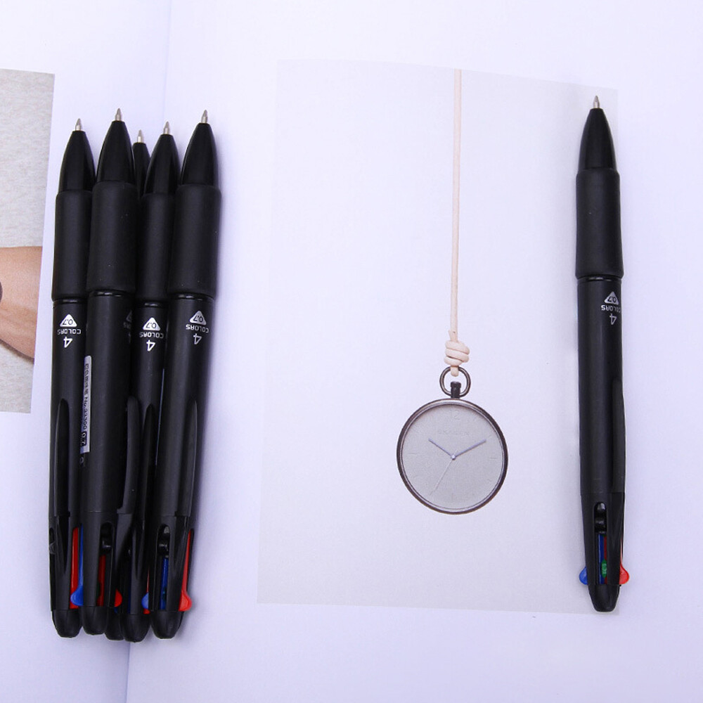 1pc 4 Colors 0.7mm Multicolor Ballpoint Pen Refill Retractable Fine Point Pens