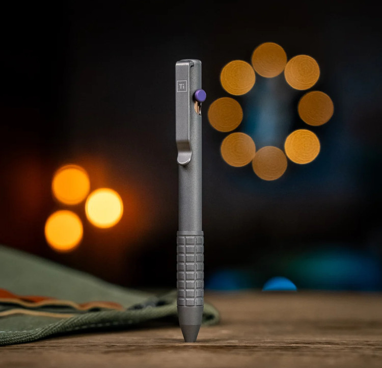 Big Idea Design Chris Reeve CRK Collab USA Made Bolt Action Titanium Pen – NEW!!