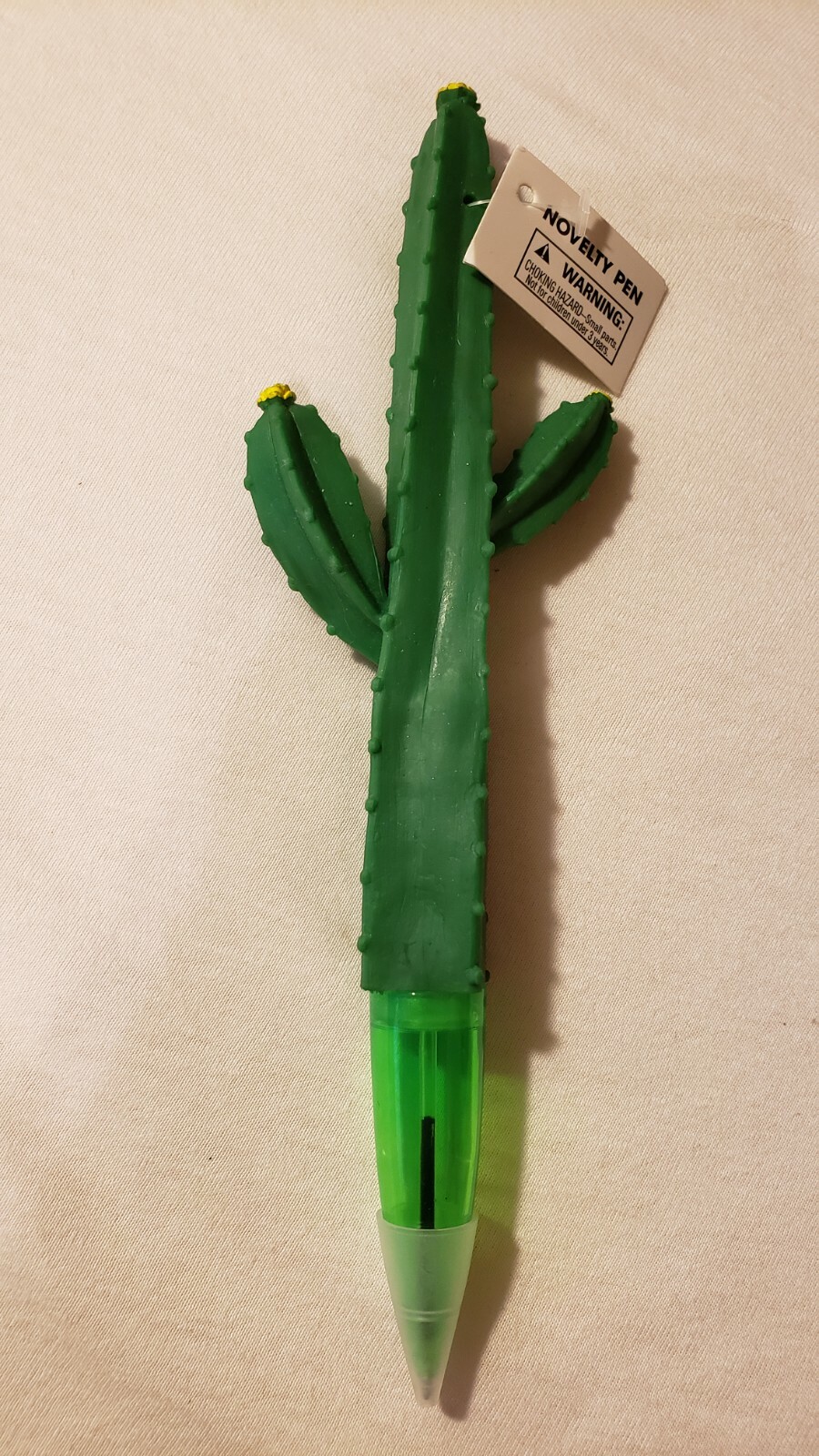 Novelty Cactus Ball Point Pen Black Ink 1 Pcs Flexible Rubber Cactus Plastic Pen