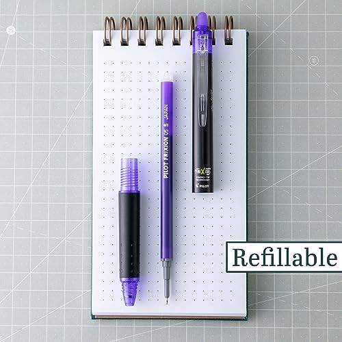 Pens, FriXion Synergy Clicker Erasable, Refillable, Retractable Gel 0 Purple