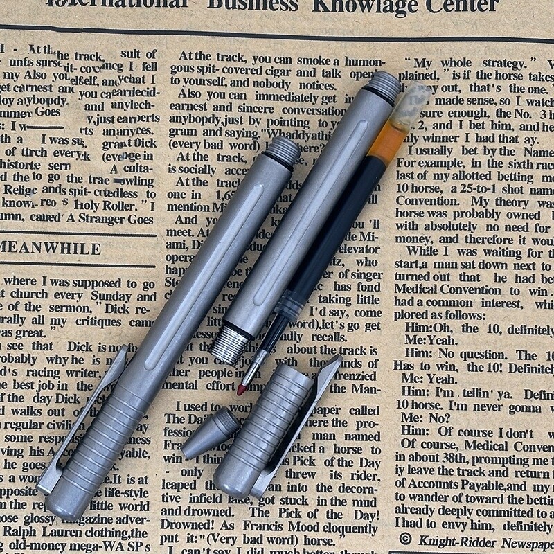 Titanium Mini Ballpoint Pen Signature Writing Pocket Pen Office Outdoor EDC