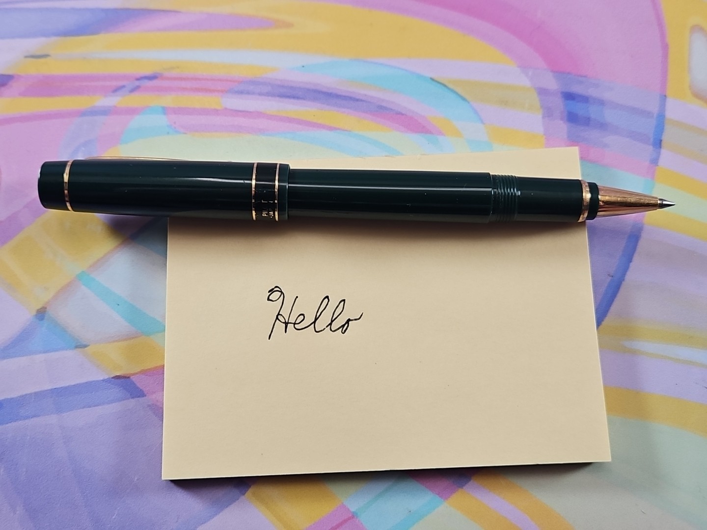 Pilot Ecrino Twist Cap Ballpoint Pen, Green, Black Ink Tested/Working