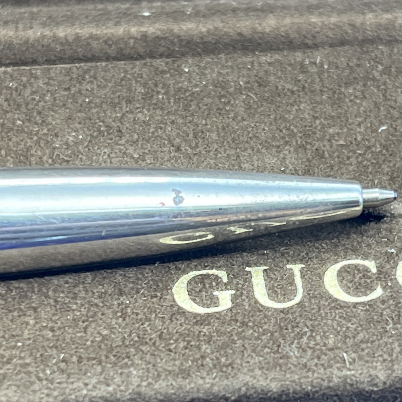 Vintage Gucci 925 Sterling Silver Ballpoint Pen Made in Italy Circa 1970s *READ
