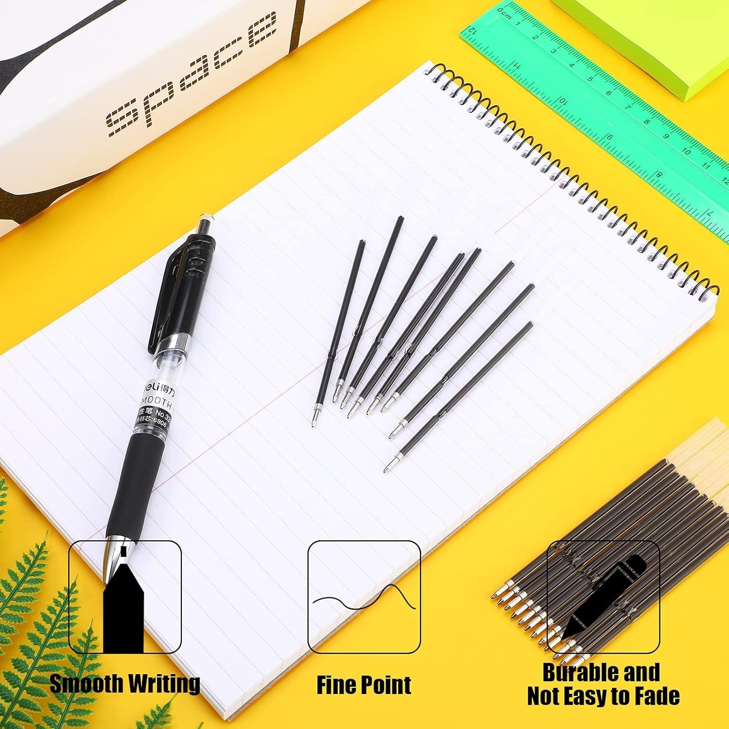 60 Pcs Reliable 0.7 mm Ballpoint Pen Refills for Effortless Writing at Home