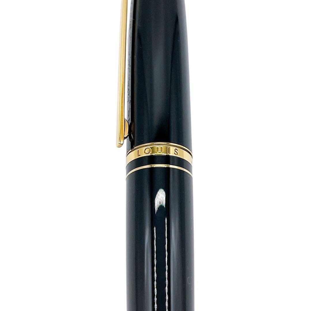 Louis Vuitton N72702 Black Gold Ballpoint Pen Unisex Luxury Writing Instrument