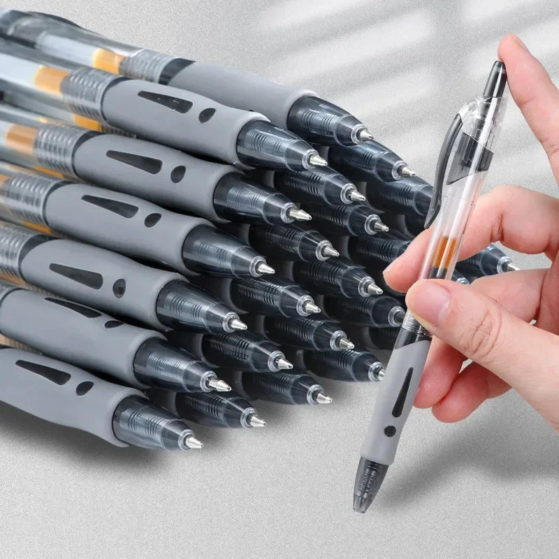 13/30pcs Retractable Gel Pens Set Black/Red/Blue Ink Ballpoint for Writing Refil