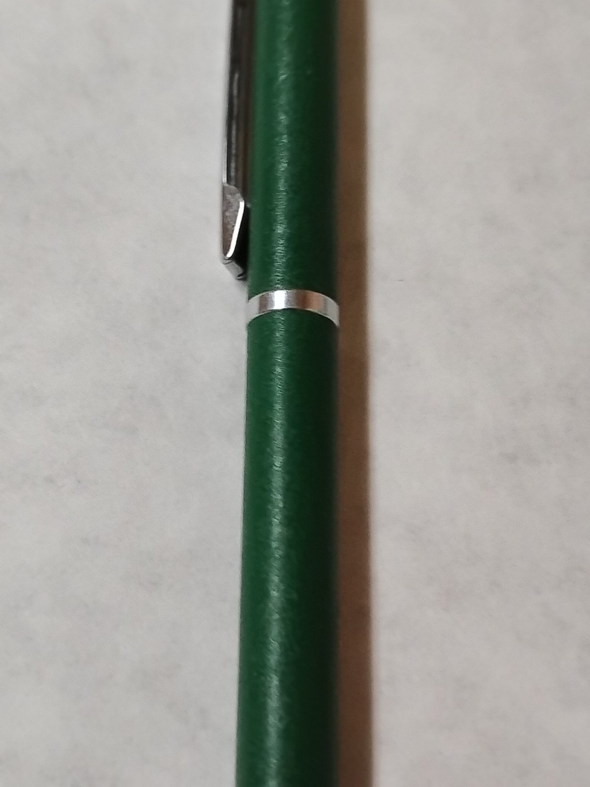 Vintage Quill Green Gold Trim Ballpoint Pen Made In USA Tested And Working#K4
