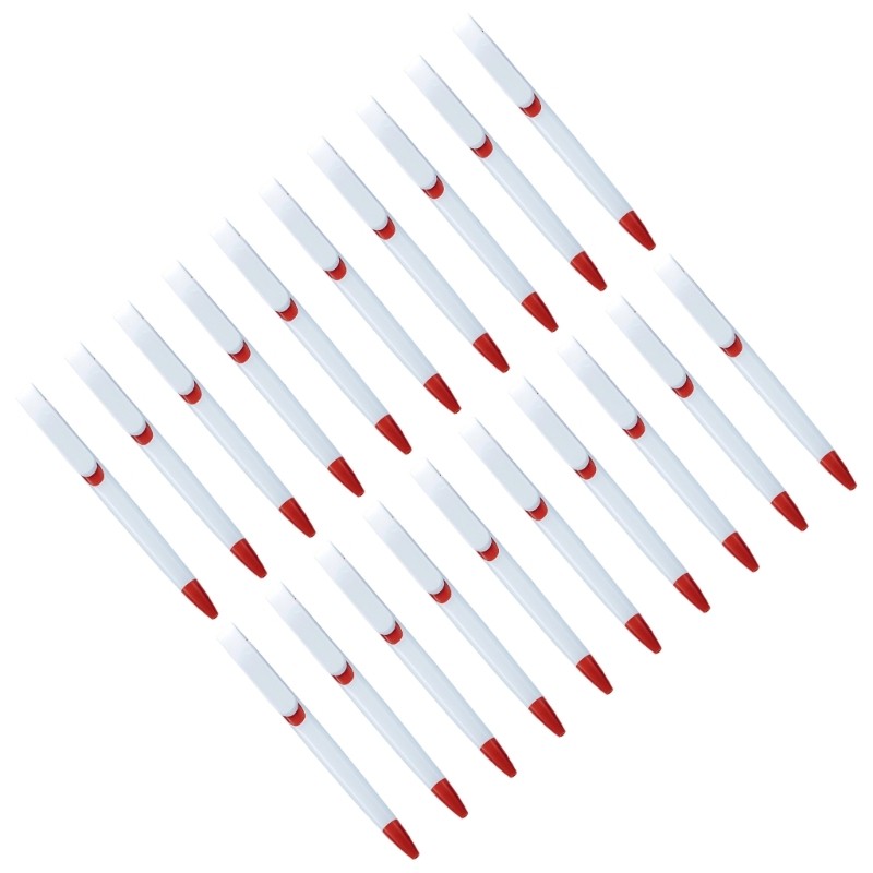20Pcs Plastic Ballpoint Pen Office Signing Pen Retractable Ballpoint Pen