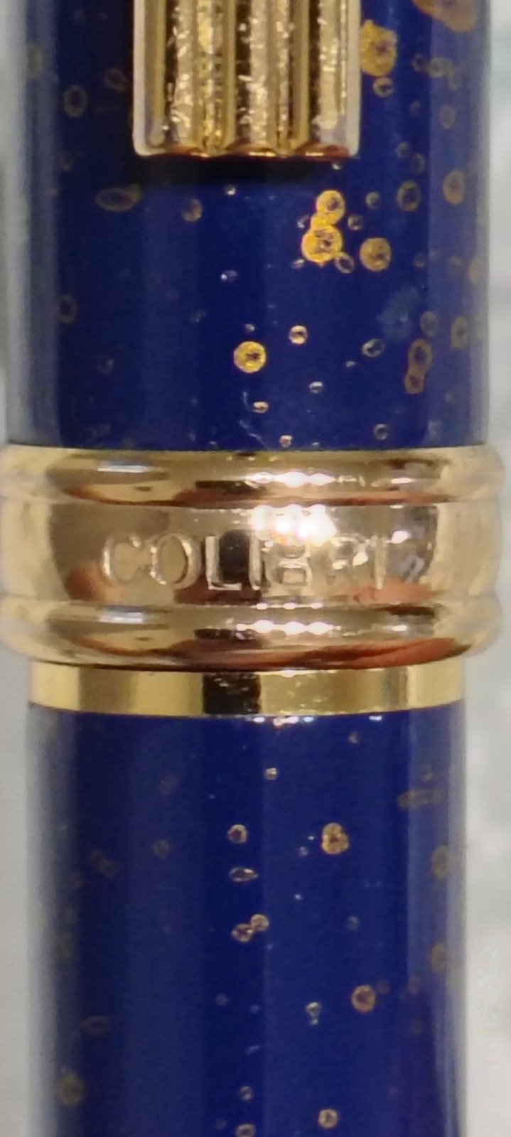 Over Size Colibri ROC Blue & Gold Trim Ball Point Pen