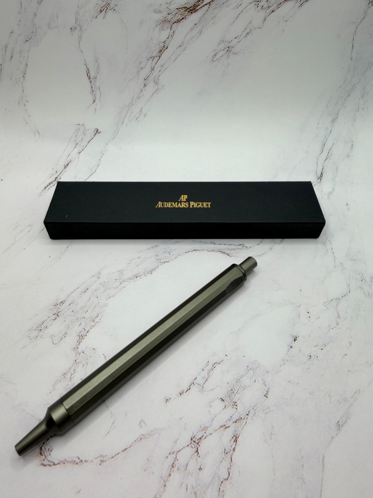 Audemars Piguet Royal Oak Titanium Ballpoint Pen Olive – Refillable, New in Box