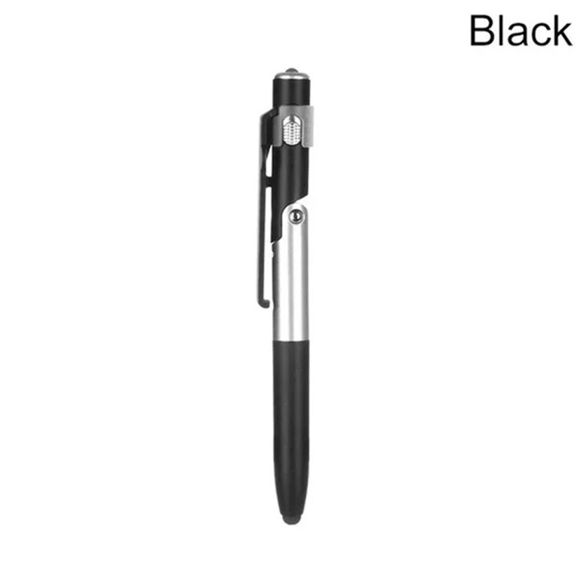 1pc 4 In 1 Multifunction LED Pen Phone Holder Stylus Tool Set Student Stationery