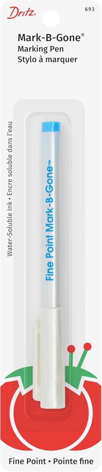 Marking Pen Extra Fine Point Blue Water-Soluble Ink 1 Count