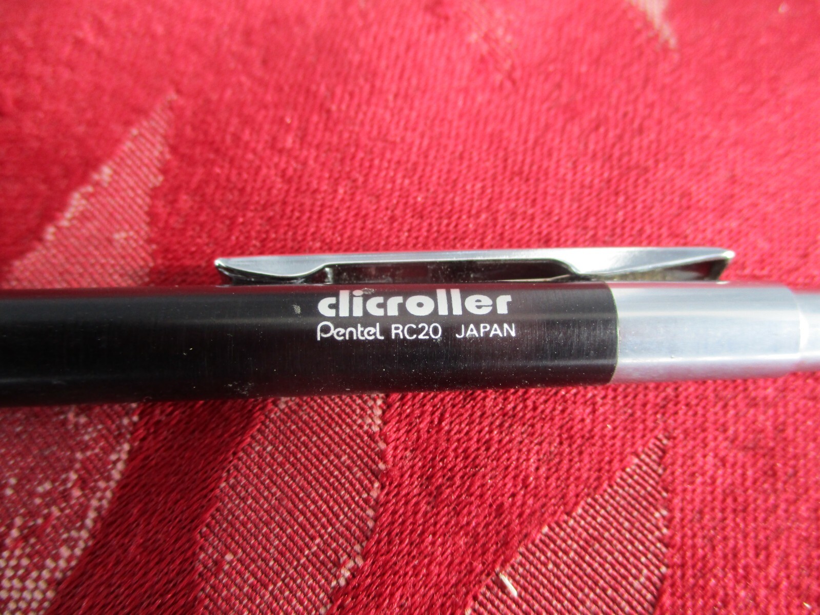 2-Pentel Clicroller Pens RC20 Black and RC30 Blue