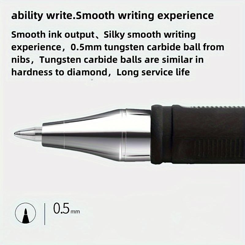 5/10/20pcs Quick-drying Gel Pens, 0.5mm Fine Tip, Black Ink – Ideal Choice for O