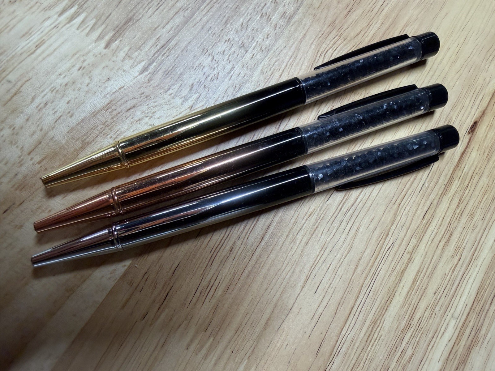 Pengems Crystal Pens Good Used Condition Gossip Collection Set Of 3 Pens