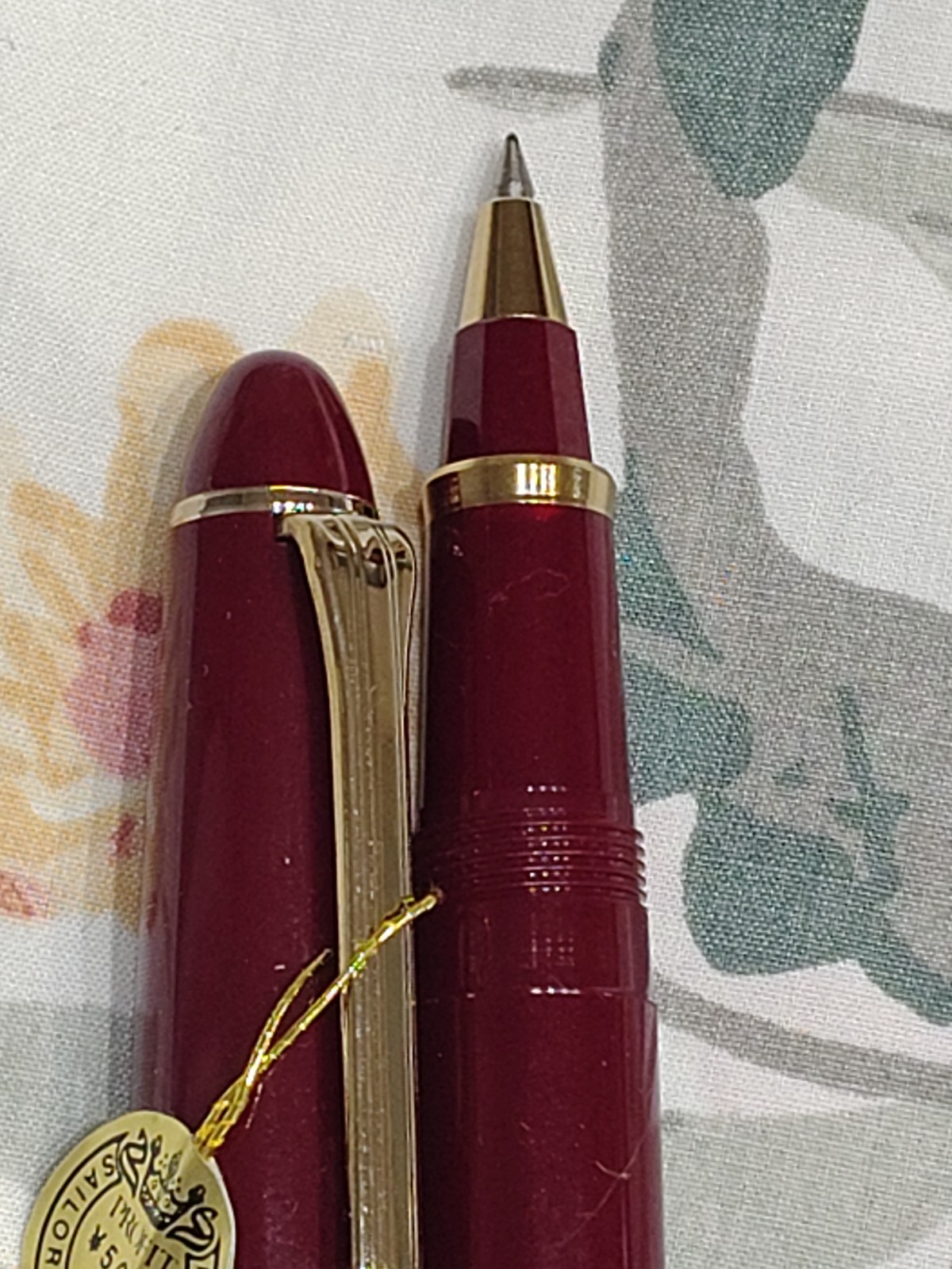 SAILOR FOUNDED 1911 BORDEAUX RESIN ROLLER BALL PEN MADE IN JAPAN
