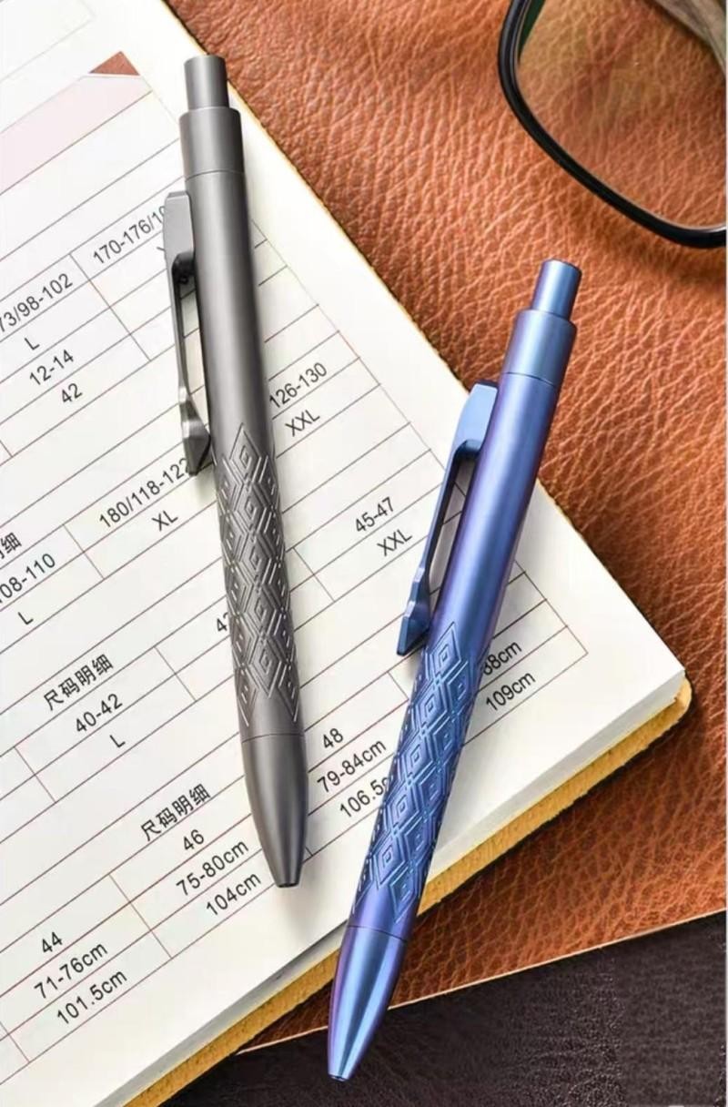 Titanium Alloy Ballpoint Pen EDC Pocket Signature Writing Pen Business Office