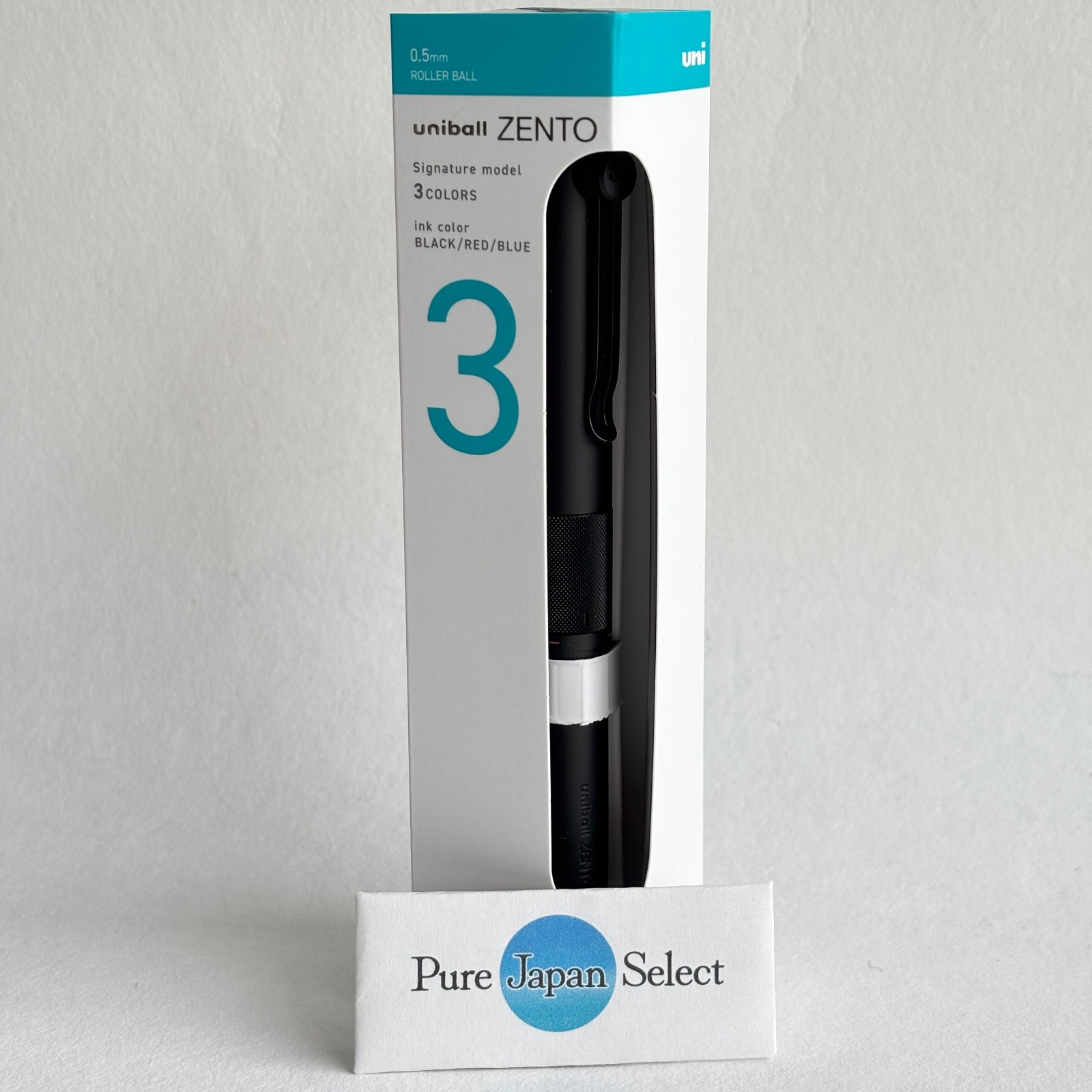 uniball ZENTO Signature Model 3-Color Ballpoint Pen 0.5mm M-Black Black/Red/Blue