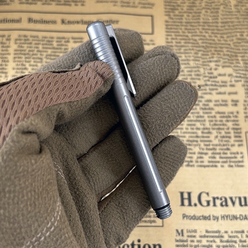 Titanium Mini Ballpoint Pen Signature Writing Pocket Pen Office Outdoor EDC
