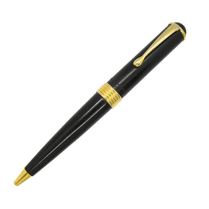 Jean-Pierre Lepine Ballpoint Pen Wooden Shaft Dark Brown Twist Wooden [Used]