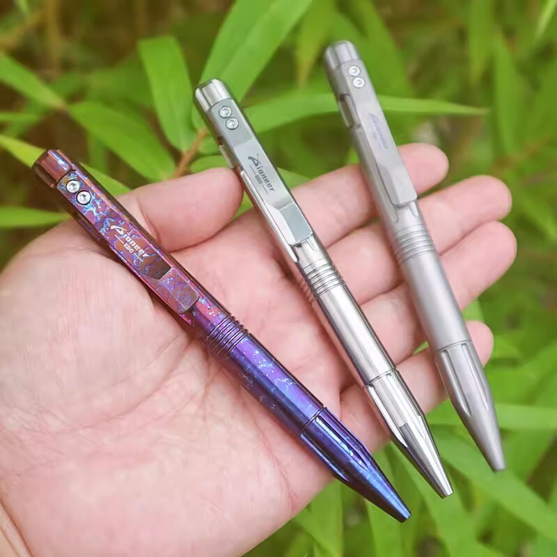 1PC Titanium Ballpoint Pen EDC Pocket Pen Office Business Writing Signature Gift