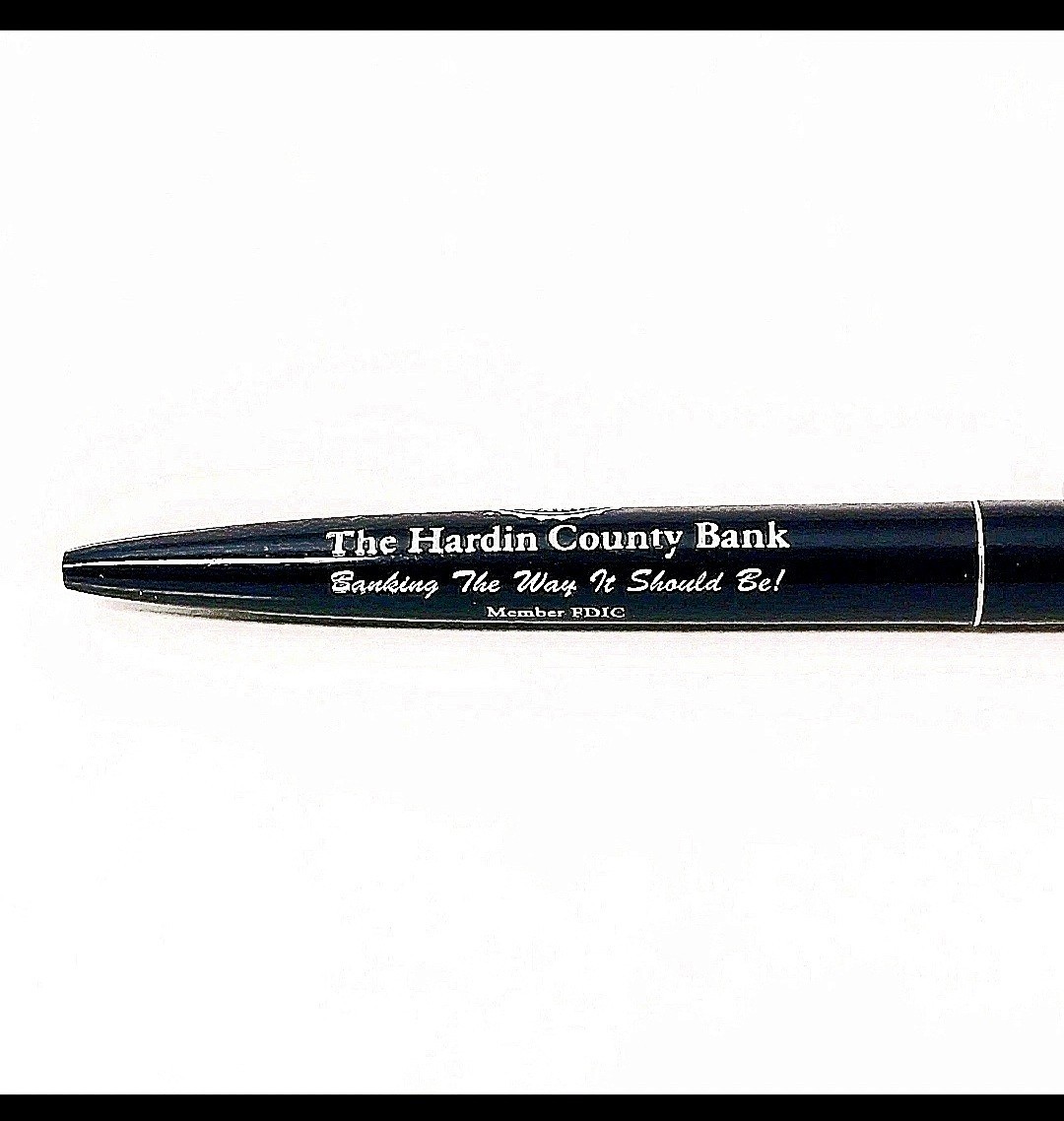 Vintage Bic Clic Hardin County Bank Promotional Ballpoint Click Pen Blue Mexico