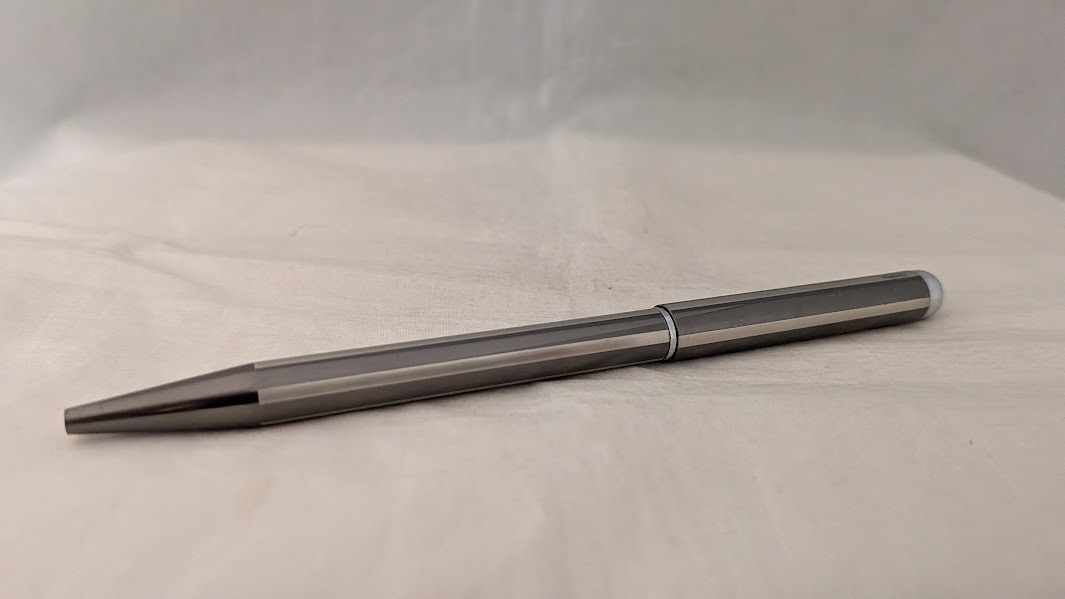 PARKER Jotter Ballpoint Pen Brushed Stainless Steel Chrome Trim Vintage