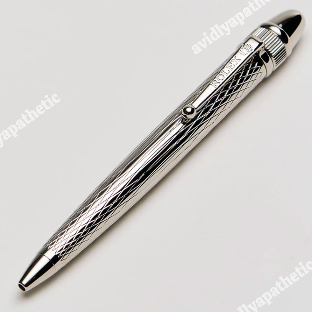 HOT Rolex Silver Diamond Style Palladium Finish Ballpoint Pen – New in Box