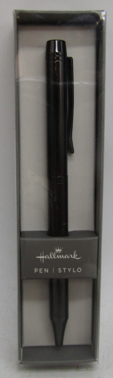 Hallmark Stylo Sleek Black Metallic Ballpoint Pen, NIB.