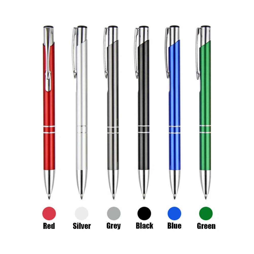 6X Luxury Full Metal Ballpoint Pen Black Ink Gel Pen Office Writing Stationery