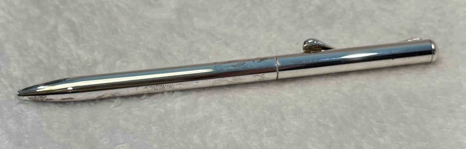 VTG TIFFANY & CO STERLING SILVER ELSA PERETII BALLPOINT PEN W/BOX & DUST POUCH