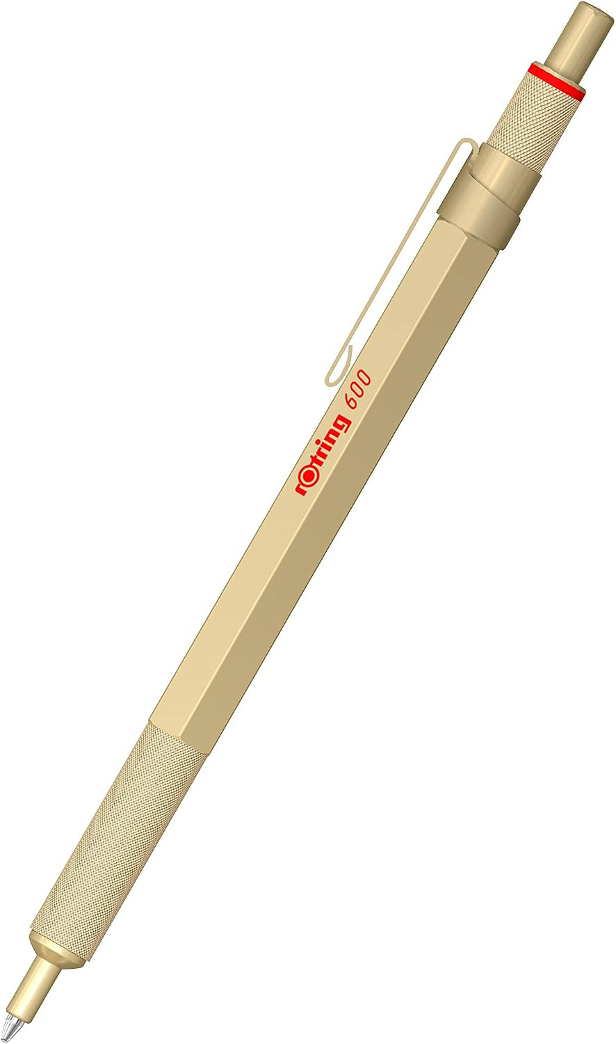 600 Metallic Ballpoint Pen, Medium point, Black Ink, Gold Barrel, Refillable, 1