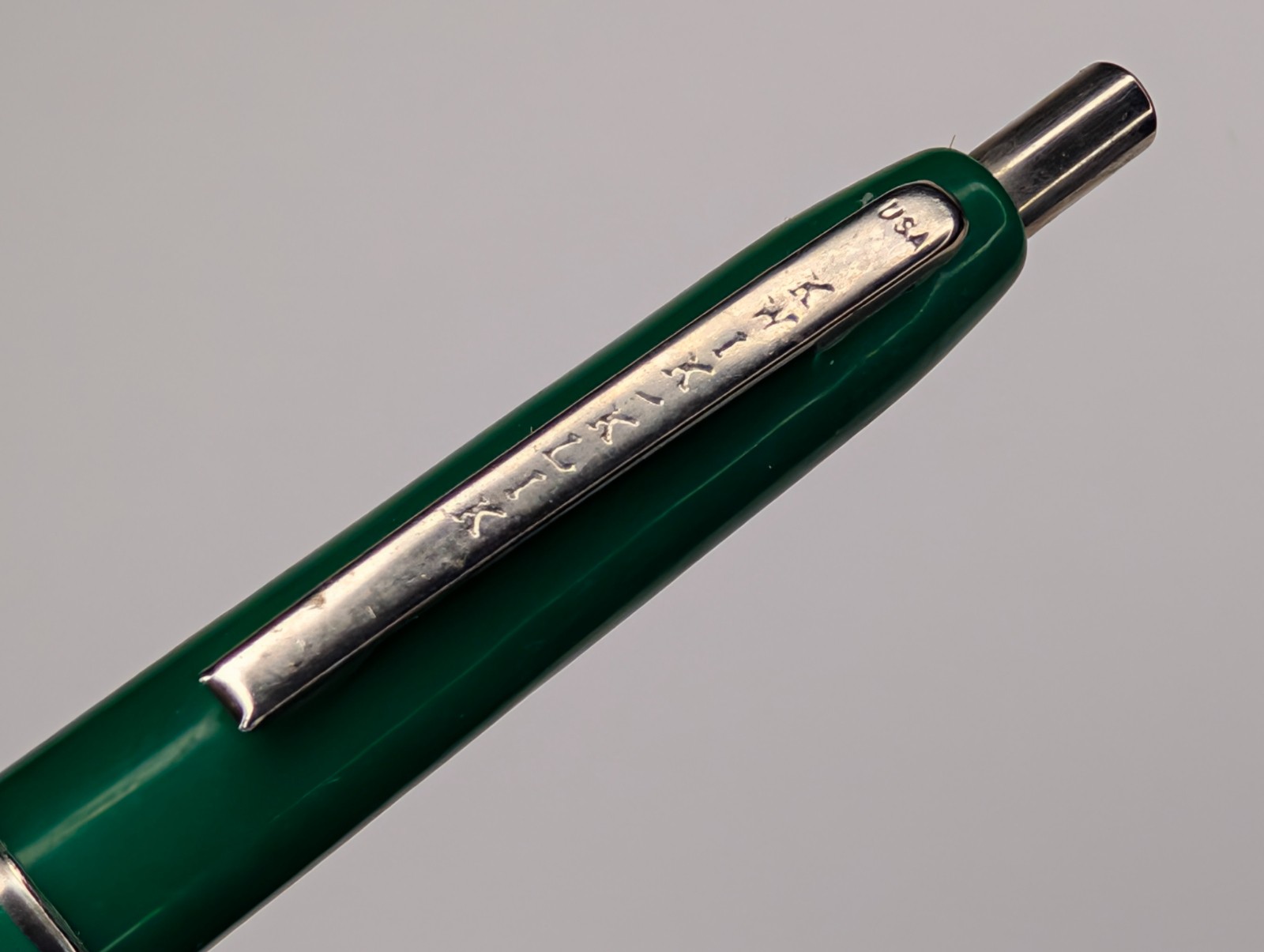 c1970s Clover Farm Advertising Pen Grocery Store Supermarket Kwik-Klik Green