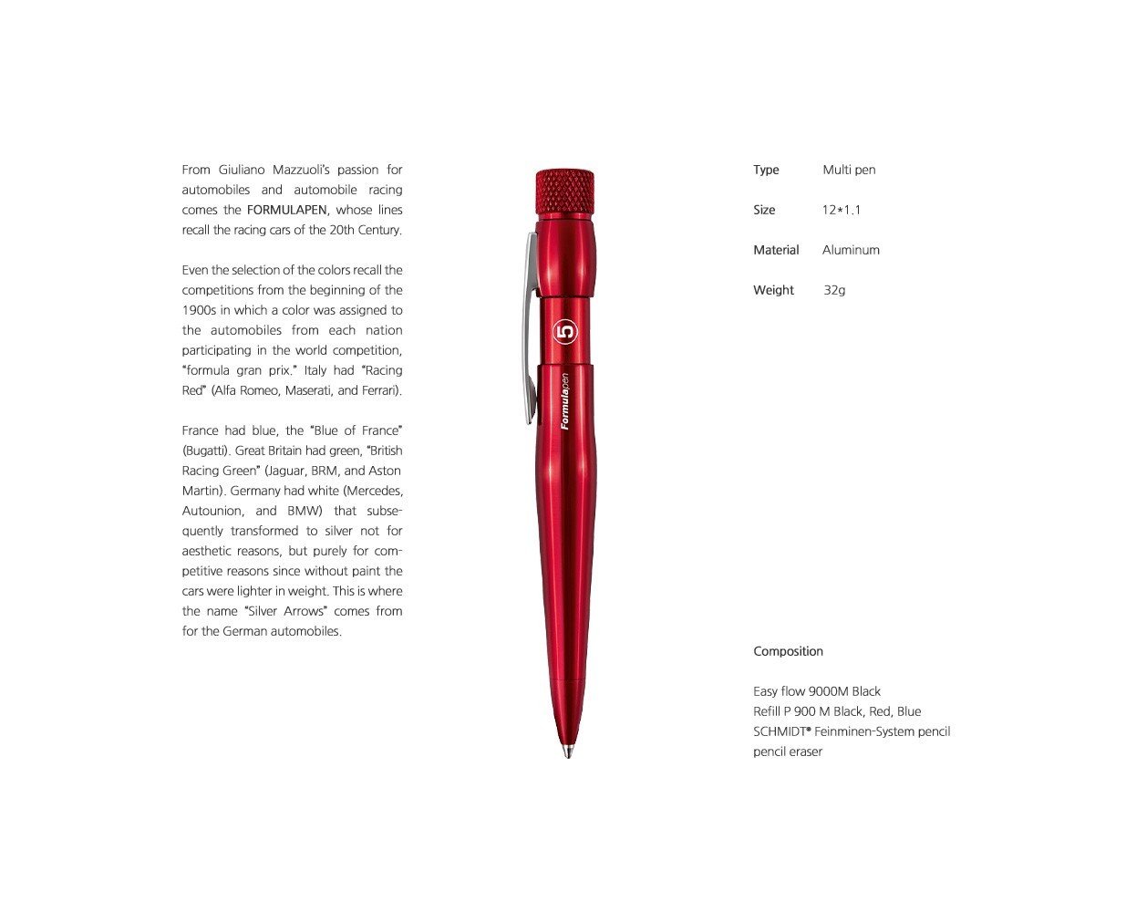 Giuliano Mazzuoli F1 Grand Prix Fomual Pen