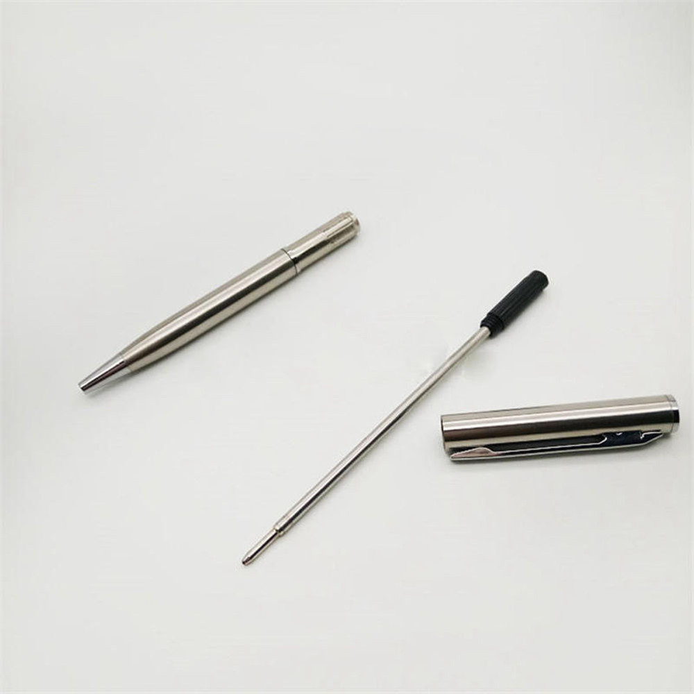 Mini Pocket-size Ballpoint Pen Metal Rotating Small Portable Oil Black Cute Pen