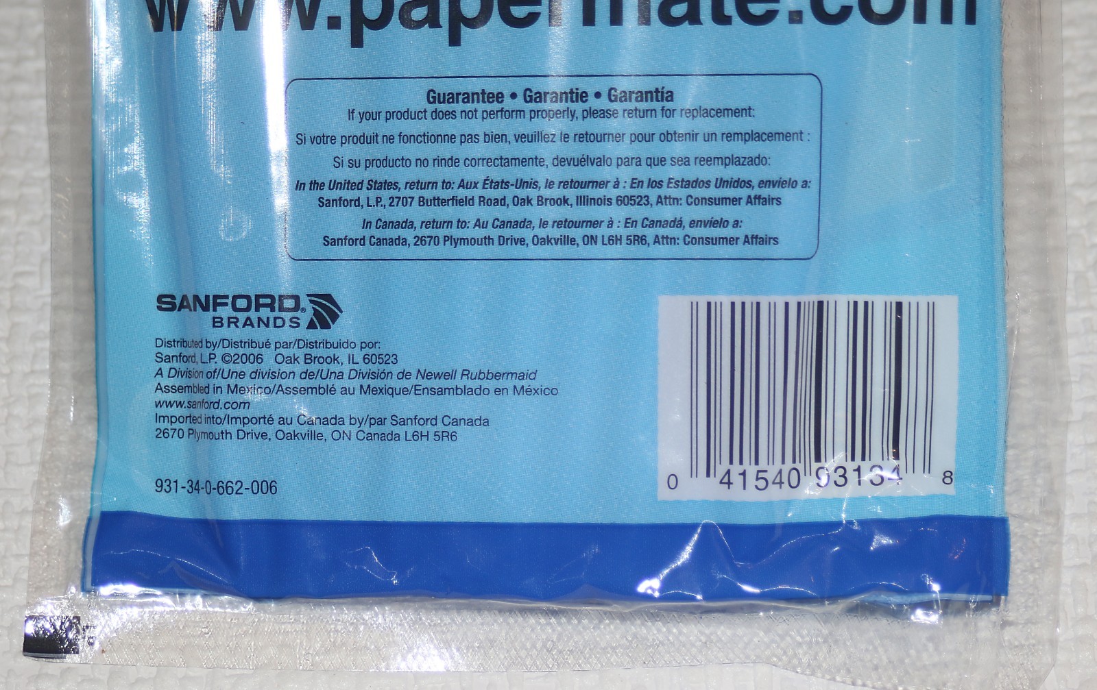 Vintage Paper Mate Write Bros Blue Cap Pens Pack Of 10 Sealed NOS