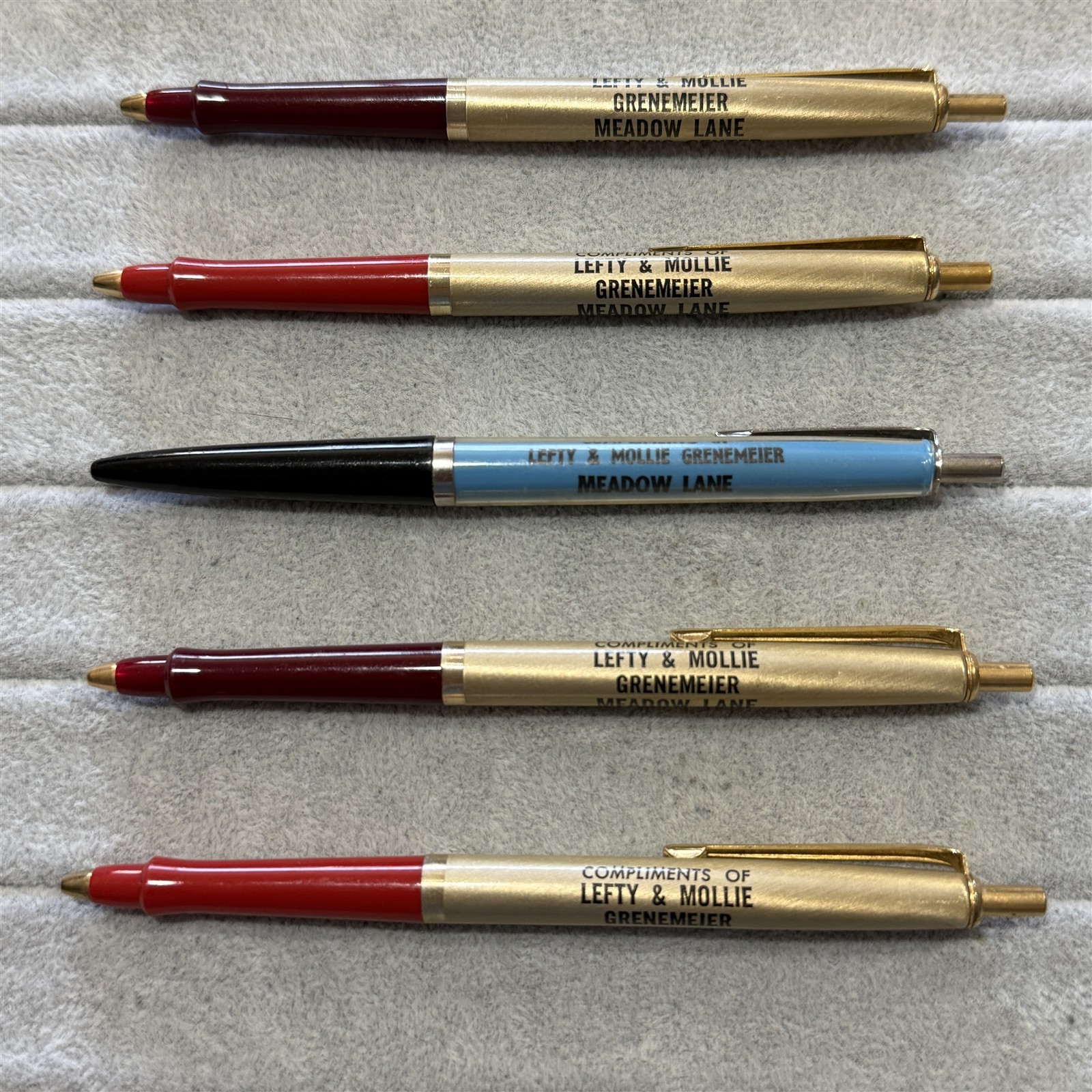 Lot of 5 Grenemeier Meadow Lane Shopping Center Lincoln Nebraska Ballpoint Pens