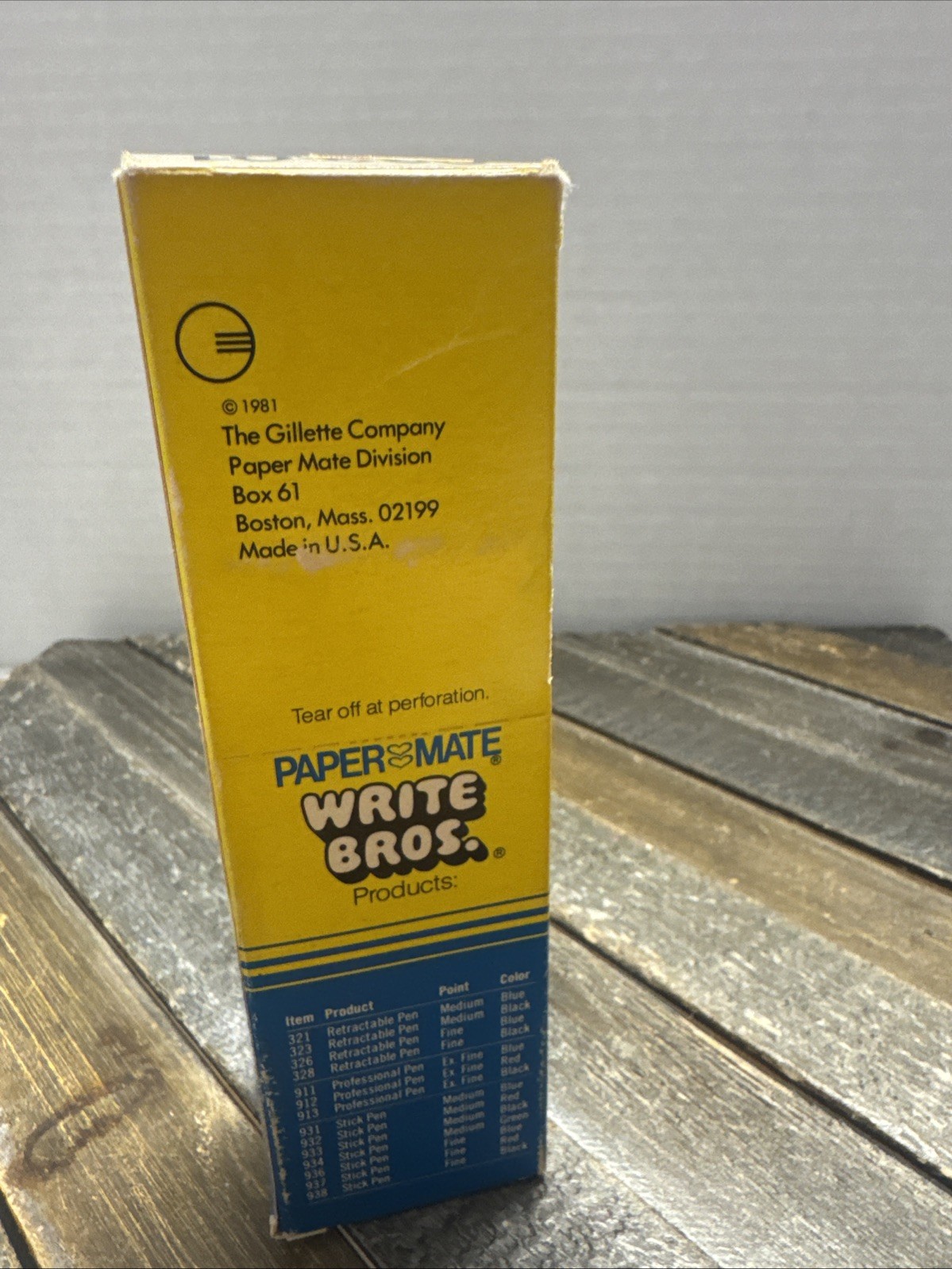 DRIED OUT Vintage 1981 Paper Mate Write Bros Stick Ball Pen Medium Black Ink M10