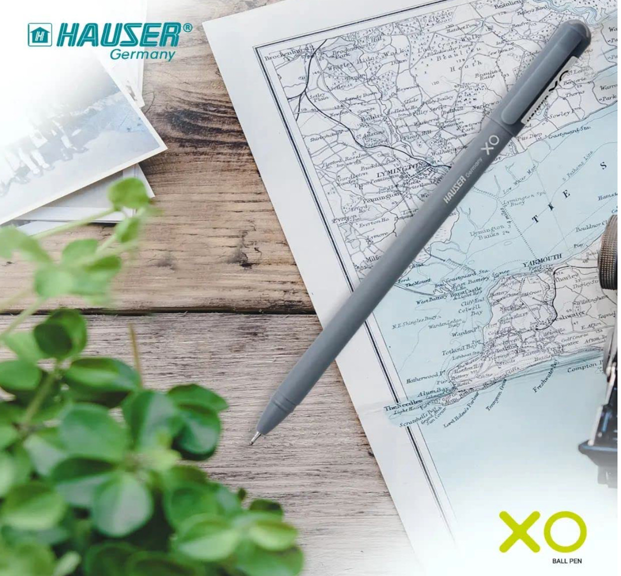 Hauser Germany XO 0.7mm Black Ball Pens Set of 10 Sleek Matt Finish