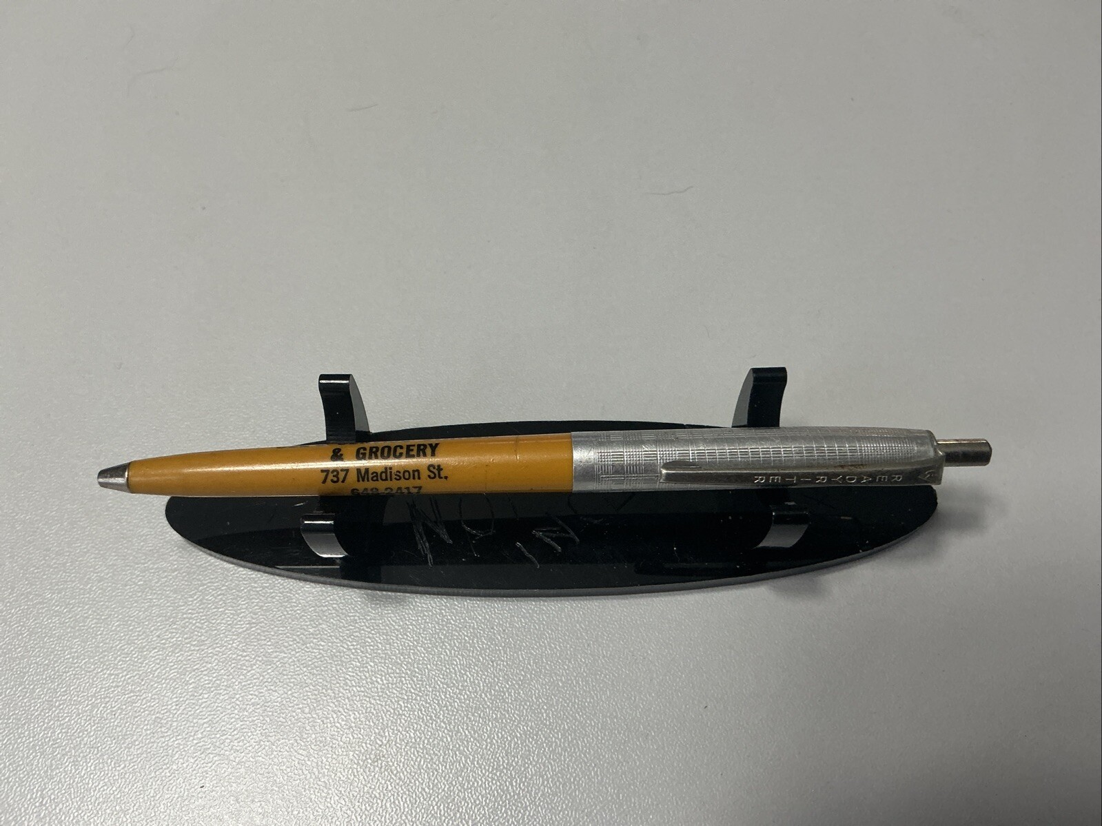 VTG ReadyRiter Ballpoint Pen – Ole’s Service Station & Grocery – X41