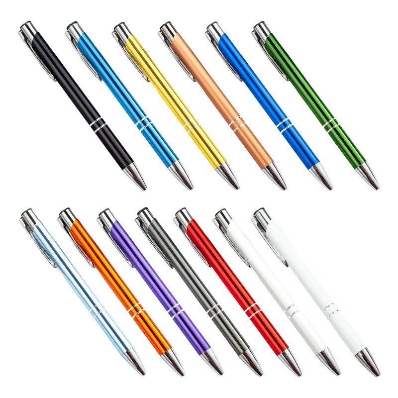 Luxury Full Metal Ballpoint Pen 1mm Black Ink Gel Pen Office Writing Stationery