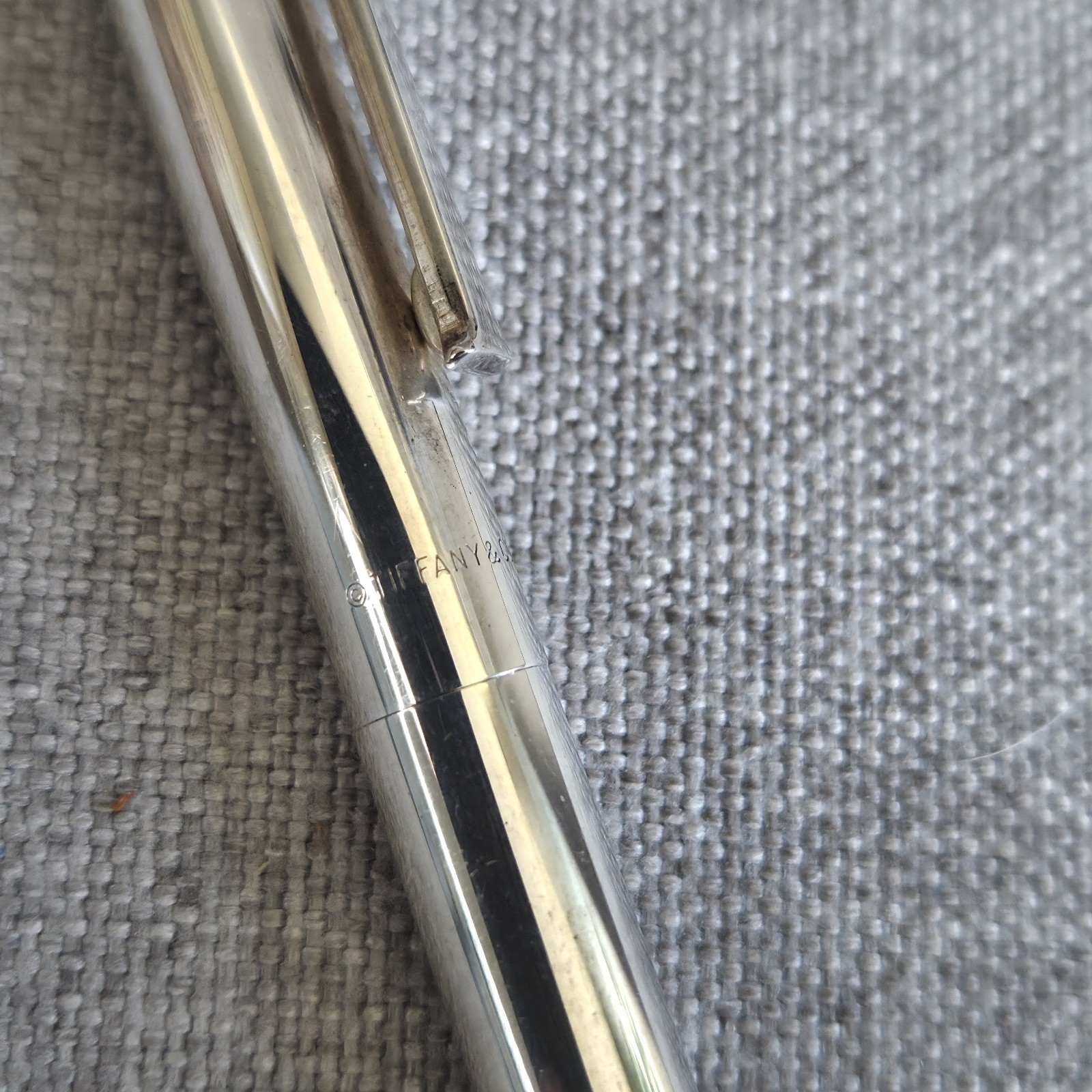 Vintage Tiffany & Co Sterling Silver Ballpoint Pen 925 USA T Clip Inscribed