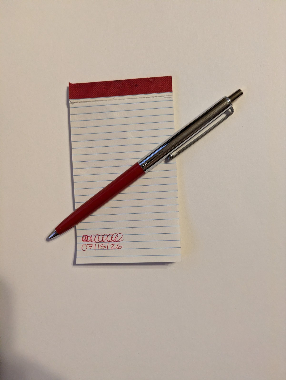 Vintage Paper Mate Ballpoint Pen – Red & Chrome – Made in Mexico – Red Ink Works