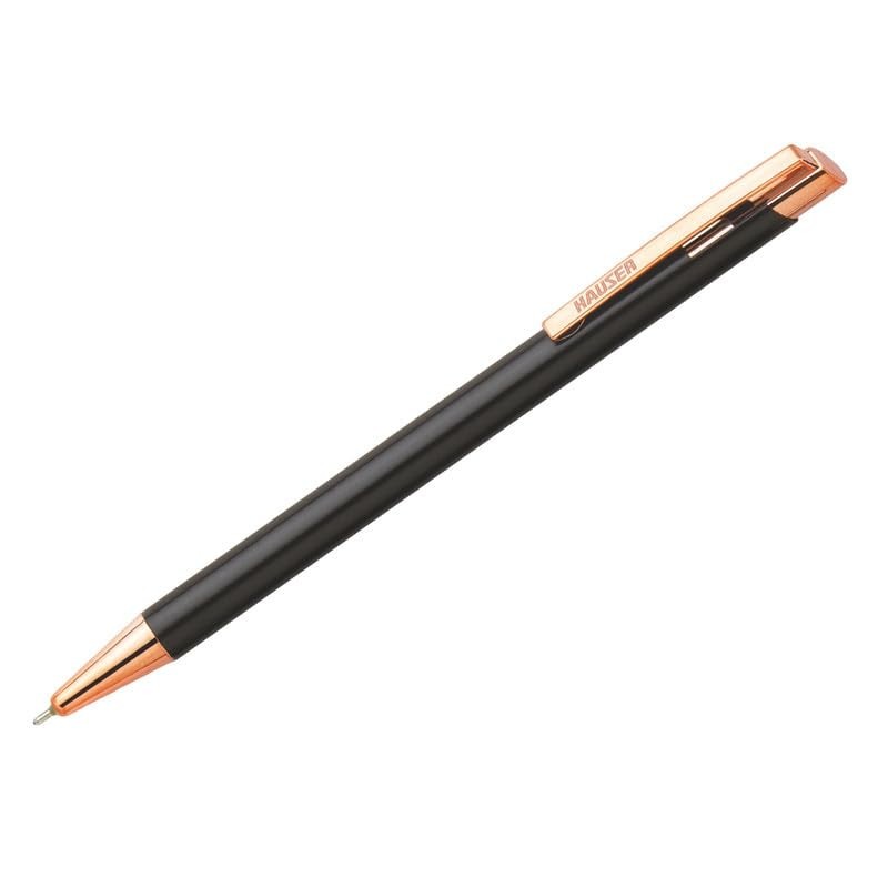 Hauser Aurus Rose Gold Metal Ball Pen Retractable Mechanism For Smooth Writing